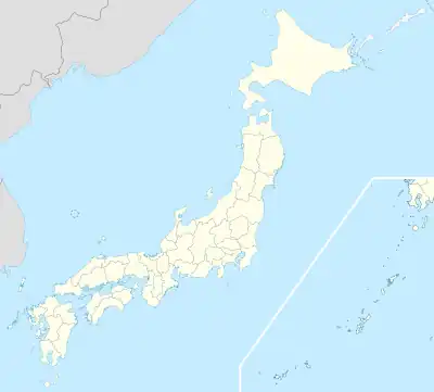 O hartă a Japoniei, cu localizarea orașului Tokyo în partea de sud-est.