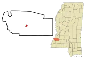 Poziția localității Fayette