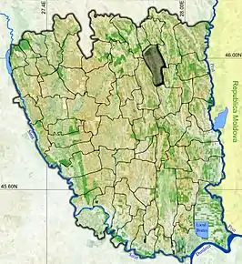 Amplasarea în cadrul județului



		
Poziția în cadrul României