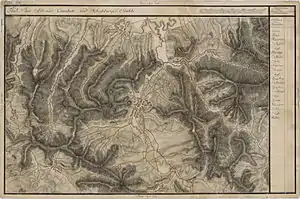 Saschiz în Harta Iosefină a Transilvaniei, 1769-73