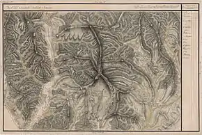 Chiuiești pe Harta Iosefină a Transilvaniei, 1769-1773.(Click pentru imagine interactivă)