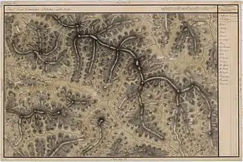 Panticeu pe Harta Iosefină a Transilvaniei, 1769-1773(Click pentru imagine interactivă)