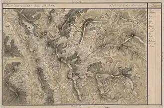Sânmartin pe Harta Iosefină a Transilvaniei, 1769-1773(Click pentru imagine interactivă)