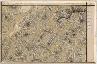 Apahida pe Harta Iosefină a Transilvaniei, 1769-1773.(Click pentru imagine interactivă)