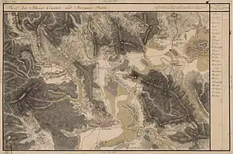 Poiana Aiudului (Nyermezö) pe Harta Iosefină a Transilvaniei, 1769-1773 (Sectio 139)