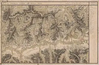 Cund pe Harta Iosefină a Transilvaniei, 1769-73