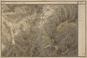 Vîlcele în Harta Iosefină a Transilvaniei, 1769-1773