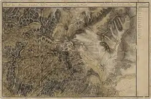 Tilișca în Harta Iosefină a Transilvaniei, 1769-1773.(Click pentru imagine interactivă)