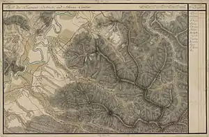 Hoghiz în Harta Iosefină a Transilvaniei, 1769-73