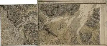 Moieciu în Harta Iosefină a Transilvaniei, 1769-73