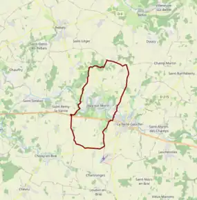 Poziția localității Jouy-sur-Morin