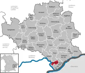 Poziția localității Julbach