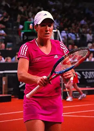 Justine Henin în 2010 la Stuttgart Open