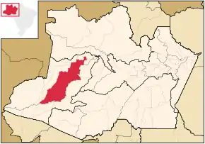 Poziția localității Jutaí