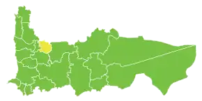 Poziția localității Subdistrictul Kafr Zita