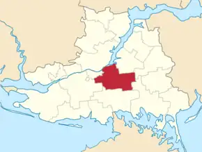 Poziția localității Kahovka