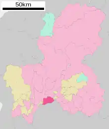 Poziția localității Kakamigahara