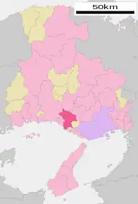 Poziția localității Kakogawa