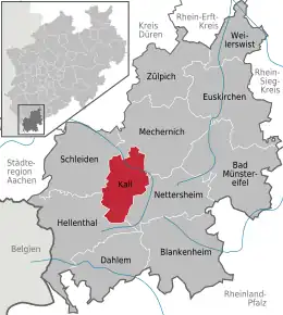 Poziția localității Kall