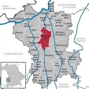 Poziția  Kammeltal pe harta districtului Günzburg