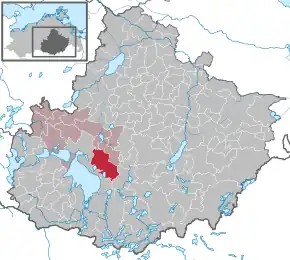 Poziția  Kargow pe harta districtului Mecklenburgische Seenplatte