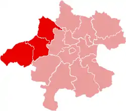 Amplasarea regiunii în Austria Superioară