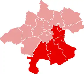 Amplasarea regiunii în Austria Superioară