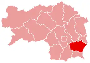 Poziția localității Districtul Feldbach