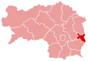 Poziția localității Districtul Fürstenfeld