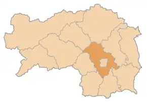 Poziția localității Districtul Graz-Umgebung