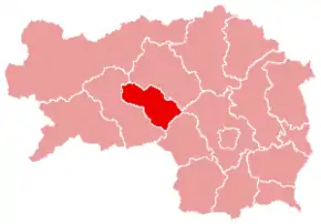 Poziția localității Districtul Knittelfeld