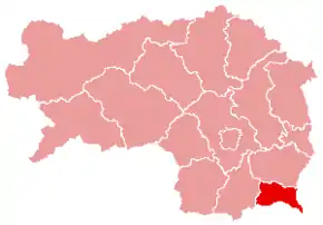 Poziția localității Districtul Radkersburg