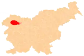 Poziția localității Ravne v Bohinju