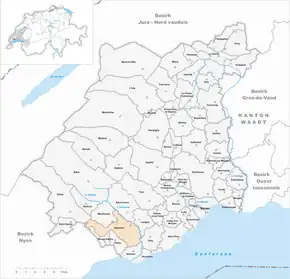 Poziția localității Aubonne