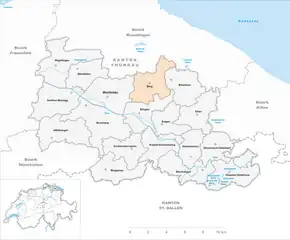 Poziția localității Berg