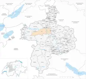 Poziția localității Berna