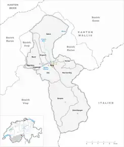 Poziția localității Brig