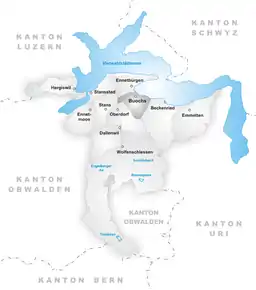 Poziția localității Buochs