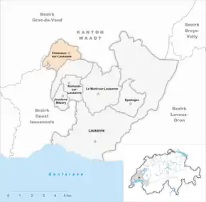 Poziția localității Cheseaux-sur-Lausanne