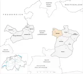 Poziția localității Dornach