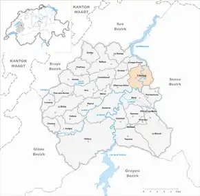 Poziția localității Fribourg