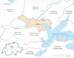 Poziția localității Lucerna