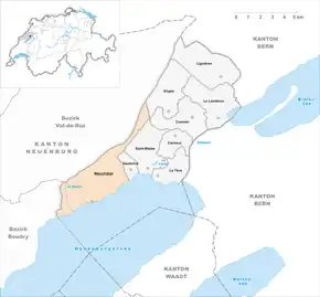 Poziția localității Neuchâtel