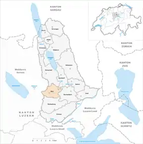 Poziția localității Rain