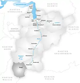 Poziția localității Realp