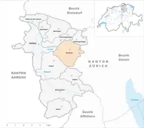 Poziția localității Schlieren