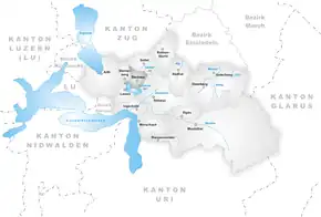 Poziția localității Steinen