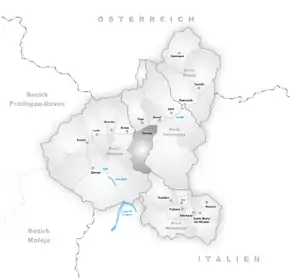 Poziția localității Tarasp