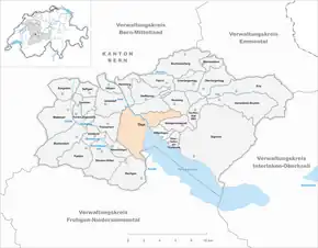 Poziția localității Thun