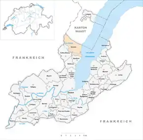 Poziția localității Versoix